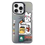 For iPhone 16 Pro Christmas Series PC Full Coverage Pattern Phone Case(CK050 Black)