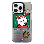 For iPhone 16 Pro Christmas Series PC Full Coverage Pattern Phone Case(CK053 Black)