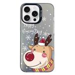 For iPhone 16 Pro Christmas Series PC Full Coverage Pattern Phone Case(CK055 Black)