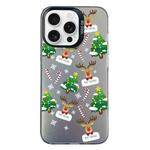 For iPhone 16 Pro Christmas Series PC Full Coverage Pattern Phone Case(CK057 Black)