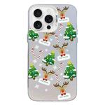 For iPhone 16 Pro Christmas Series PC Full Coverage Pattern Phone Case(CW057 White)