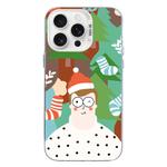 For iPhone 15 Pro Max Christmas Series PC Full Coverage Pattern Phone Case(CW061 White)