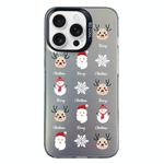 For iPhone 15 Pro Max Christmas Series PC Full Coverage Pattern Phone Case(CK060 Black)