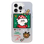 For iPhone 15 Pro Max Christmas Series PC Full Coverage Pattern Phone Case(CW053 White)