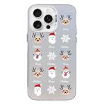 For iPhone 15 Pro Christmas Series PC Full Coverage Pattern Phone Case(CW060 White)