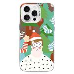 For iPhone 15 Pro Christmas Series PC Full Coverage Pattern Phone Case(CW061 White)