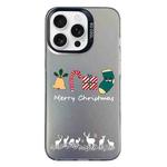 For iPhone 15 Pro Christmas Series PC Full Coverage Pattern Phone Case(CK052 Black)