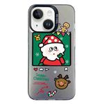 For iPhone 15 Christmas Series PC Full Coverage Pattern Phone Case(CK053 Black)