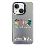 For iPhone 14 Plus Christmas Series PC Full Coverage Pattern Phone Case(CK052 Black)