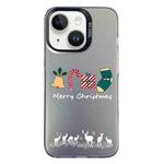 For iPhone 14 Christmas Series PC Full Coverage Pattern Phone Case(CK052 Black)