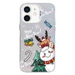 For iPhone 12 Christmas Series PC Full Coverage Pattern Phone Case(CW059 White)