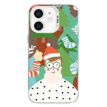 For iPhone 12 Christmas Series PC Full Coverage Pattern Phone Case(CW061 White)