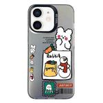 For iPhone 12 Christmas Series PC Full Coverage Pattern Phone Case(CK050 Black)