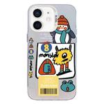 For iPhone 12 Christmas Series PC Full Coverage Pattern Phone Case(CW049 White)