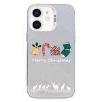 For iPhone 12 Christmas Series PC Full Coverage Pattern Phone Case(CW052 White)