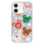 For iPhone 11 Christmas Series PC Full Coverage Pattern Phone Case(CW051 White)