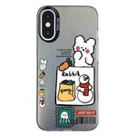 For iPhone X / XS Christmas Series PC Full Coverage Pattern Phone Case(CK050 Black)