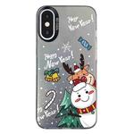 For iPhone X / XS Christmas Series PC Full Coverage Pattern Phone Case(CK059 Black)