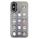 For iPhone X / XS Christmas Series PC Full Coverage Pattern Phone Case(CK060 Black)