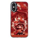 For iPhone X / XS Christmas Series PC Full Coverage Pattern Phone Case(CK097 Boy)