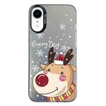 For iPhone XR Christmas Series PC Full Coverage Pattern Phone Case(CK055 Black)