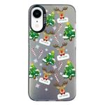 For iPhone XR Christmas Series PC Full Coverage Pattern Phone Case(CK057 Black)