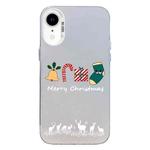 For iPhone XR Christmas Series PC Full Coverage Pattern Phone Case(CW052 White)