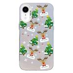 For iPhone XR Christmas Series PC Full Coverage Pattern Phone Case(CW057 White)