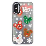 For iPhone XS Max Christmas Series PC Full Coverage Pattern Phone Case(CK051 Black)