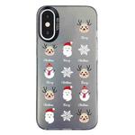 For iPhone XS Max Christmas Series PC Full Coverage Pattern Phone Case(CK060 Black)