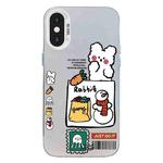 For iPhone XS Max Christmas Series PC Full Coverage Pattern Phone Case(CW050 White)