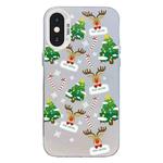 For iPhone XS Max Christmas Series PC Full Coverage Pattern Phone Case(CW057 White)