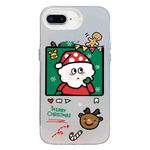 For iPhone 7 Plus / 8 Plus Christmas Series PC Full Coverage Pattern Phone Case(CW053 White)