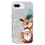 For iPhone 7 Plus / 8 Plus Christmas Series PC Full Coverage Pattern Phone Case(CW056 White)