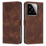 For Xiaomi 15 Dream Triangle Leather Phone Case with Lanyard(Brown)