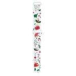 For Apple Watch 42mm / 41mm / 40mm / 38mm Christmas Pattern Silicone Watch Band(Christmas Gift White)