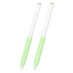 For vivo Pencil 2S / iQOO Pencil2s 2pcs/Set Transparent Jelly Series Stylus Pen Silicone Protective Cover(Matcha Green)