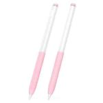 For vivo Pencil 2S / iQOO Pencil2s 2pcs/Set Transparent Jelly Series Stylus Pen Silicone Protective Cover(Cherry Pink)