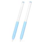 For vivo Pencil 2S / iQOO Pencil2s 2pcs/Set Transparent Jelly Series Stylus Pen Silicone Protective Cover(Sky Blue)