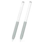 For vivo Pencil 2S / iQOO Pencil2s 2pcs/Set Transparent Jelly Series Stylus Pen Silicone Protective Cover(Grey)