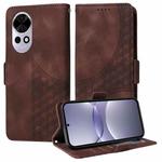 For Huawei nova 13 / nova 12 Embossed Rhombus Starry Leather Phone Case(Brown)