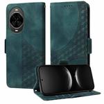 For Huawei nova 14 Embossed Rhombus Starry Leather Phone Case(Green)