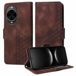For Huawei nova 14 Embossed Rhombus Starry Leather Phone Case(Brown)