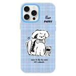 For iPhone 16 Pro Max Skin Feeling Jelly TPU Hybrid PC Phone Case(Puppy Blue)