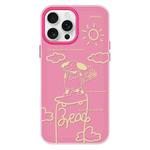 For iPhone 16 Pro Max Skin Feeling Jelly TPU Hybrid PC Phone Case(Rose Puppy Rose Red)