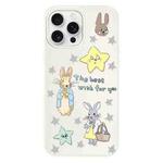 For iPhone 16 Pro Max Skin Feeling Jelly TPU Hybrid PC Phone Case(Star Rabbit Beige)