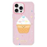 For iPhone 16 Pro Skin Feeling Jelly TPU Hybrid PC Phone Case(Ice Cream Polka Dot Pink)