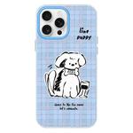 For iPhone 15 Pro Skin Feeling Jelly TPU Hybrid PC Phone Case(Puppy Blue)