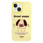 For iPhone 15 Plus Skin Feeling Jelly TPU Hybrid PC Phone Case(Bread Puppy Yellow)