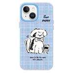 For iPhone 14 Skin Feeling Jelly TPU Hybrid PC Phone Case(Puppy Blue)